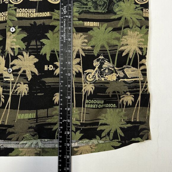 Vintage Harley Davidson Shirt Mens XL Hawaiian Aloha Motorcycle Tori Richard - Picture 3 of 11